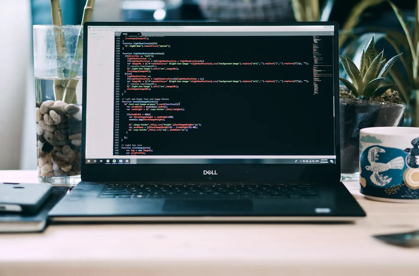 Business laptop on an office desk