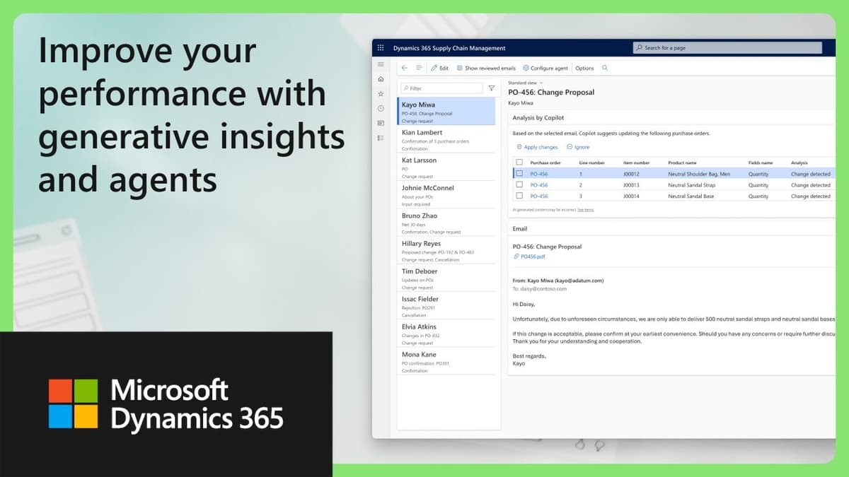 Microsoft Dynamics 365 Supply Chain Management