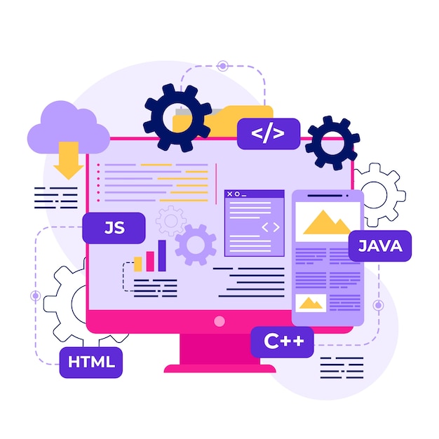 hand drawn flat design api illustration 23 2149365021 Web Development Vatsin Technology Solutions