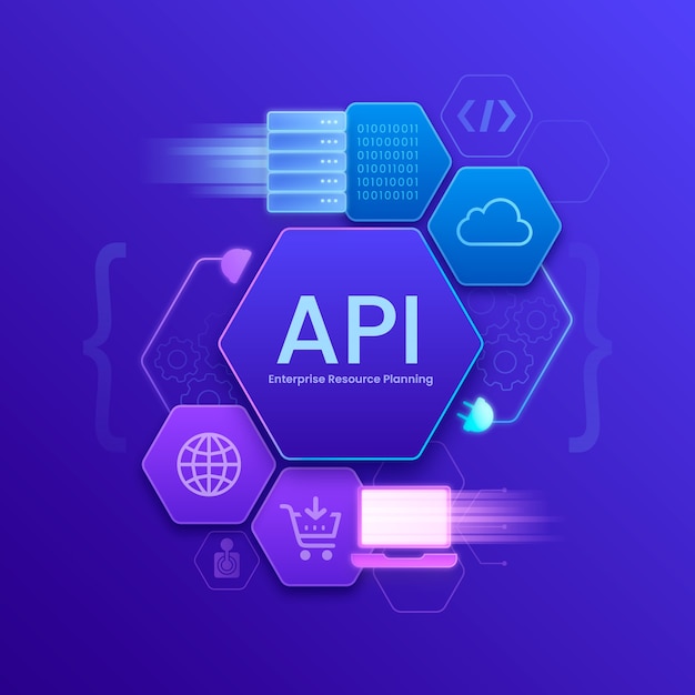 gradient api illustration 23 2149379182 API Acceleration Vatsin Technology Solutions